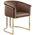 thumbnail image 1 of Meridian Furniture Tierra Brown Velvet Dining Chair, 1 of 8