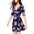 thumbnail image 1 of Ultra Flirt Womens Juniors Faux Wrap Floral Casual Dress, 1 of 2