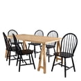 thumbnail image 2 of GDF Studio Lomond Farmhouse Wooden 7 Piece Dining Set, Natural Oak and Black, 2 of 10