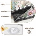 thumbnail image 6 of Round Area Rug 3.3 Ft, Easter Bunny Washable Non-Slip Circle Carpet for Living Room/Bedroom, Spring Botanical Flowers Flowers Eggs Check Low-Profile Small Kitchen Mats Collection Rugs for Indoor, 6 of 8