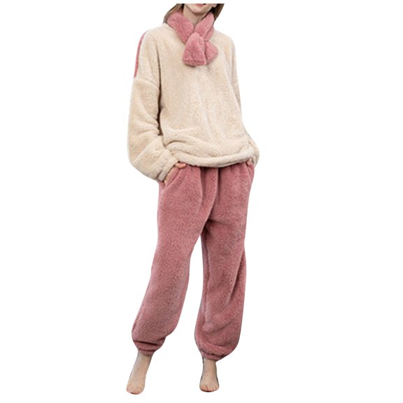 SHITINN Men's And Women's Autumn And Winter Flannel Pajamas Pajama Suit Cardigan Comfortable Pajamas Women Womens Pajama Shorts Womens Long Sleeve Pajama Set Flannel Pajamas Women Petite Size Women