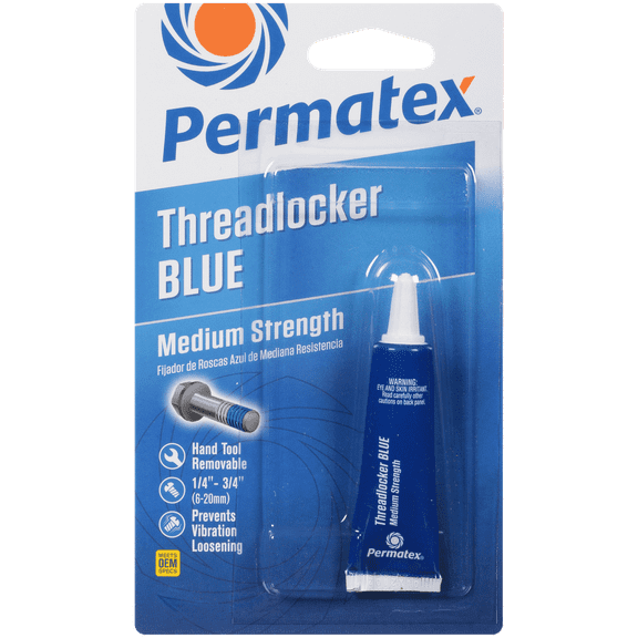 Permatex 75185 Medium Strength Threadlocker Blue, 6ml