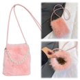 thumbnail image 4 of Bolso Mano Con Cadena Perlas Piel Sintética para Mujer Hombro Fiesta, 4 of 9