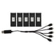 thumbnail image 1 of 5pcs 3.7V 1800mAh Lithium-ion Battery for Drone Remote Control Model Airplane Accessories with Charging Cable, 1 of 4
