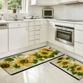 thumbnail image 4 of Yellow Sunflower Kitchen Mats 2 Piece Vintage Sunflower Floral Farmhouse Kitchen Rugs Sets Non-Slip Waterproof Cushioned Anti Fatigue Floor Mat for Home Kitchen Laundry Decor, 17.3" x28"+17.3" x 47", 4 of 6