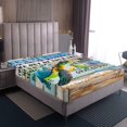 thumbnail image 4 of Erosebridal Ocean Sea Turtle Sheet Set Twin, Summer Beach Theme Bedding Sets Twin Size, Inspiration Words Decor,Breathable,3-Piece, 4 of 7
