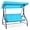 Blue, variant on 3-Seat Outdoor Porch Swing with Adjustable Canopy & Removable Cushion , Swing Glider Hammock for Patio, Garden,Beige