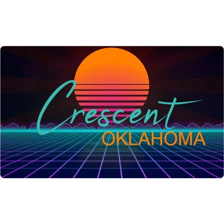 

Waukomis Oklahoma 4 X 2.25-Inch Fridge Magnet Retro Neon Design