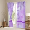 thumbnail image 3 of Manfei Personalized Initial Letter E Girl Black Out Curtains,Flying Butterfly Curtains Pack of 2 (42x63 Each),Dreamy Princess Bedroom Curtains,Bling Glitter Room Decor, 3 of 6