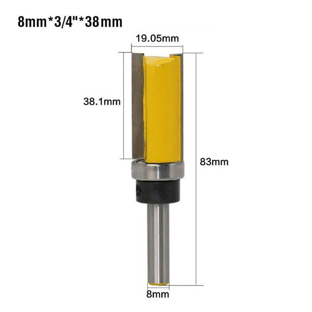 8mm Router Bit Shank Straight Mill Tool Wood Woodworking Milling Cutter Blade 