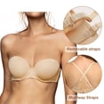 thumbnail image 3 of Women's Underwire Bra Convertible Strapless T Shirt Bra Seamless Underwear Bra, 3 of 6