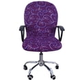 thumbnail image 3 of Funda para silla giratoria de ordenador, funda para respaldo, funda para silla redonda de tela elástica para oficina, barra de internet y hogar, 3 of 3