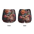 thumbnail image 3 of KLL Flower Crown Cat Pattern Shorts Women,Athletic Shorts High Waisted Running Shorts Pocket Sporty Short Gym Elastic Workout Shorts-X-Large, 3 of 7