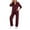 Red, variant on sususu Womens Sets,Fall Clothes Contemporary Women's Two Piece Trouser Set with Long Sleeve Zipper Top and Casual Pants for Everyday Fashion Outfit - Red
