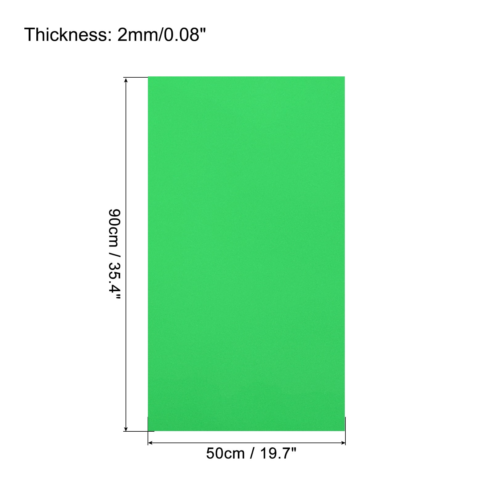 Uxcell EVA Foam Sheets Bright Green 35.4 Inch x 19.7 Inch 2mm Thick Crafts Foam Sheets for Costumes, Arts and Crafts Projects Pack of 5