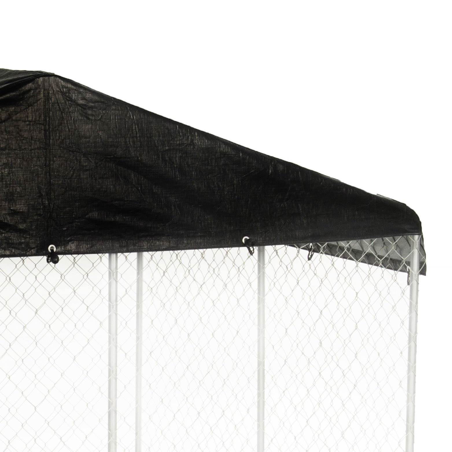 WeatherGuard 10' x 10' Dog Run Kennel Enclosure Waterproof Roof Cover (2 Pack)