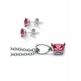 thumbnail image 2 of PalmBeach Jewelry Princess-Cut Simulated Birthstone Jewelry Set in .925 Sterling Silver, 2 of 5