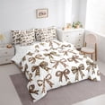 thumbnail image 3 of Feelyou Fashion Polkadot Bow Comforter Set 7pcs, Cheetah Leopard Print Full Bedding Set, 3 of 8