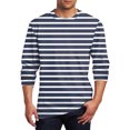 thumbnail image 2 of RXIRUCGD T-Shirt à Col Rond pour Hommes, Décontracté, Mode, Imprimé, Manches Courtes, Chandail, Bleu Marine, Taille : 4TG, 2 of 5