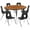 Oak, variant on Flash Furniture Emmy 47.5" Circle Wave Flexible Laminate Activity Table Set with 18" Student Stack Chairs, Oak/Black