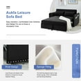 thumbnail image 3 of Aukfa 3 in 1 Convertible Sofa Bed, 55" Velvet Loveseat Sleeper with 2 Pillows & USB Port, Black, 3 of 11