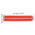 thumbnail image 3 of 51.77"x9.72" Car Hood Red Stripe Sticker Auto Racing Exterior Decal Decoration for Car Hood Roof Trunk Skirt 1 Pair, 3 of 6