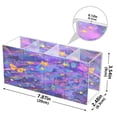 thumbnail image 3 of BZSMCE Acrylic 4 Compartments Pencil Holder Organizer Makeup Brush Holder In Starry Butterfly Night Pattern, 3 of 6