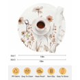 thumbnail image 6 of 13 Inch Round Placemats Set of 6, Brown Red Spring Floral Non Slip Heat Insulation PP Table Mats, Summer Flowers Botanical Elegant Washable Place Mats for Kitchen Dining Party Table Decor, 6 of 7