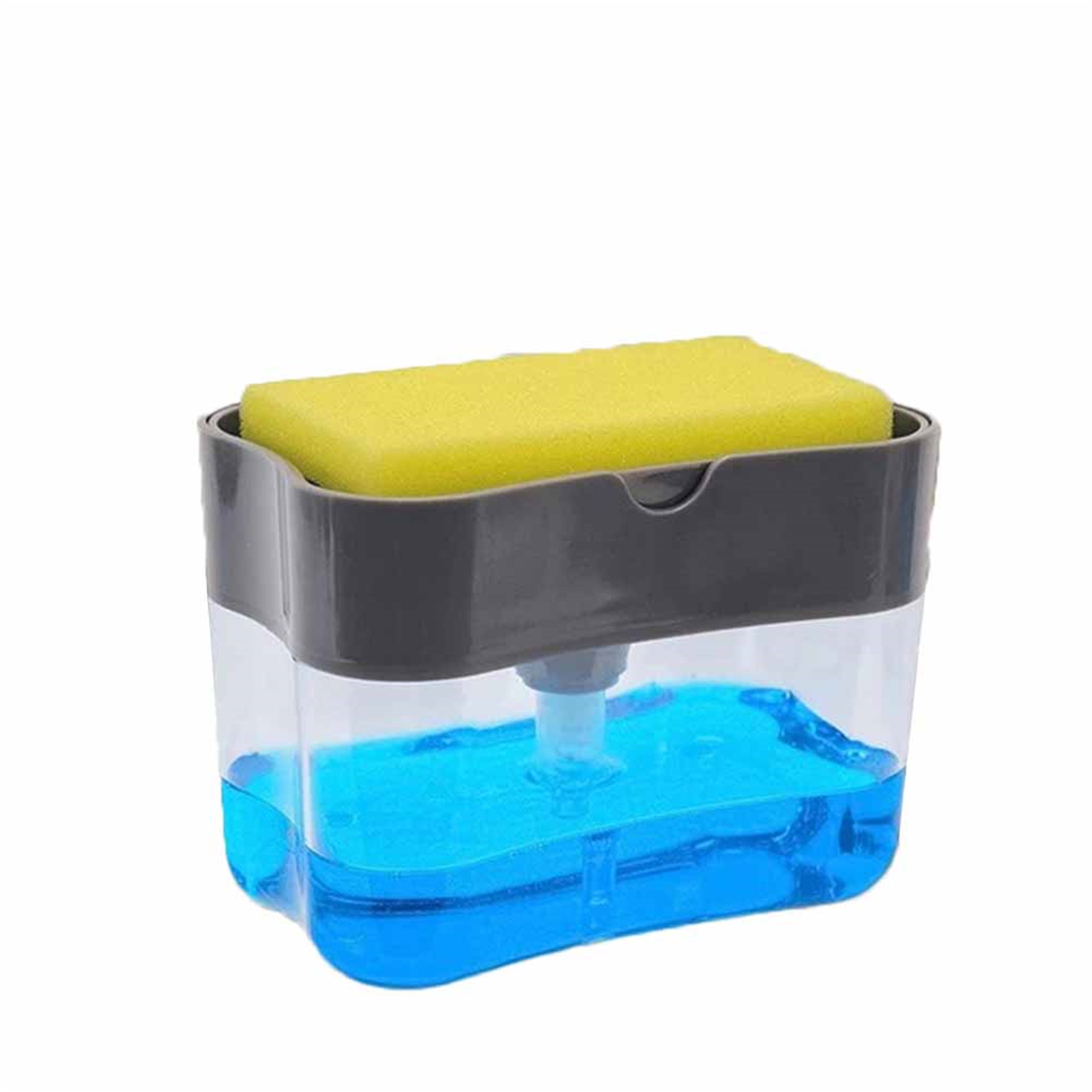Sunisery 2 in 1 Portable Soap Pump Dispenser & Sponge Holder for