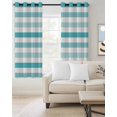 thumbnail image 2 of Aqua Ombre Grey Striped Blackout Curtains for Bedroom Living Room Darkening Curtains 84 Inch Length 2 Panels Set Farmhouse Stripe Modern Window Curtain Window Treatment Grommet Drapes 52"x84", 2 of 9