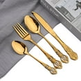 thumbnail image 2 of 30-Piece Stainless Steel Cutlery Set: Elegant Flatware for Western Dining Complete set Gold set, 2 of 5