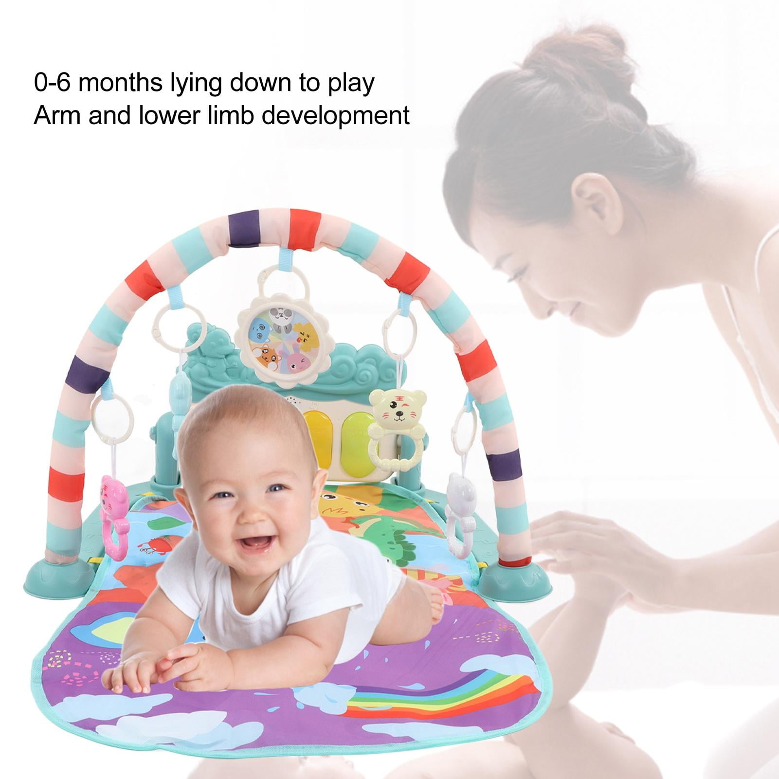 LAZIOEGR Baby Piano Gym Mat – Soft, Detachable Play Mat with Music, Lullabies, Light & Foot‑Pedal Fitness for Newborns & Toddlers