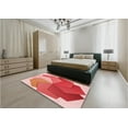 thumbnail image 5 of Ahgly Company Machine Washable Indoor Round Transitional Light Salmon Pink Area Rugs, 6' Round, 5 of 7