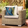 thumbnail image 3 of Liora Manne Visions III Banana Plant Indoor Outdoor Decorative Pillow Aqua, 3 of 7