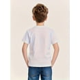 thumbnail image 2 of Camiseta informal con estampado de dibujos animados de tornado para niño: manga corta, cuello redondo, ideal para deportes de verano al aire libre, ideal como regalo., 2 of 6