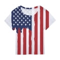 thumbnail image 2 of ZHUASHUM Kid T Shirts For Boys Girls 4Th Of July Toddler Usa Flag Independence Day Patriotic Short Sleeve T Shirt 11-12 Years White, 2 of 3