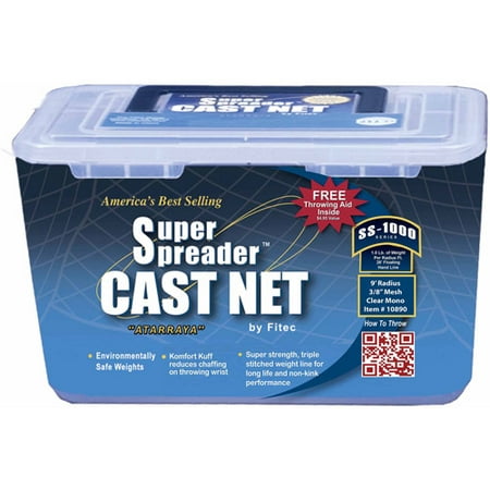 FITEC SS1000 Super Spreader Cast Net, 5' x 3/8