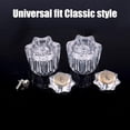 thumbnail image 4 of czcpp-2pcs Clear Acrylic Hot and Cold/Diverter Knob Replacements Compatible With Delta/Delex/Peerless Universal Tub Bathtub Shower Faucet Handle, 4 of 4