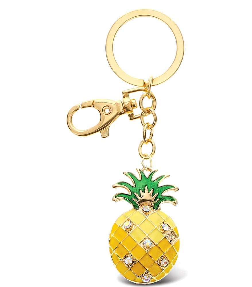 Key Wristlet Keychain Key Holder Gift for Women Tropical Pineapple Key Fob Key Accessory Bag Attachment