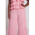 thumbnail image 3 of Women's Plus Size High Waisted Crepe Knit Tiered Palazzo Pants, 3 of 4
