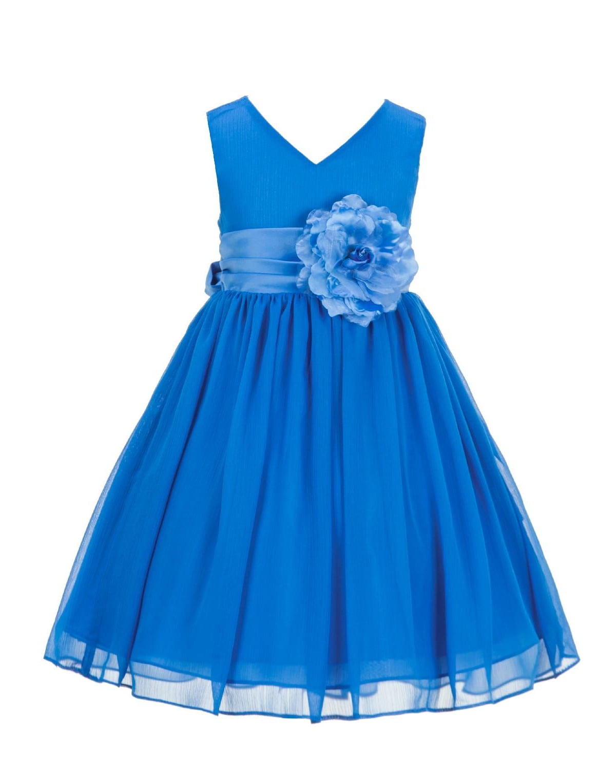 Ekidsbridal Ekidsbridal Elegant Yoryu Chiffon Vneck Flower Girl