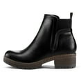 thumbnail image 5 of Pennysue Women's Ankle Boots Platform Lug Sole Chunky Heel Black Chelsea Booties with Side Zipper Size 6.5, 5 of 7