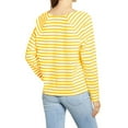 thumbnail image 4 of Langwyqu Womens Casual Crew Neck Striped Long Sleeve T Shirt Basic Tunic Tops, 4 of 5