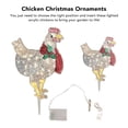 thumbnail image 3 of Luminous Chicken, Colorful Light Easy To Install Weather  Battery Powered Light Up Chicken Decorative Acrylic With Scarf For Yard, 3 of 8