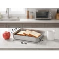thumbnail image 3 of Broiler Pan for Oven, 10.43x8.07x1.96 Inch Rectangular Tray Deepened Kitchen Bakeware Rack Roaster Refrigerated Crisper Chassis Grid Roasting Pans Cookie Nonstick Cake Pastry with Grill Set, 3 of 8