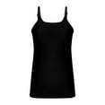 thumbnail image 4 of Women's Plus Size Camisole Tank Top Sleeveless Crew Neck Shapewear Top Adjustable Strap Summer Basic Layering Top,XXXL,Black, 4 of 7