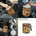 thumbnail image 7 of Renewold American Tribal Highland Cow Sunflower 14 PCS Car Seat Cover Full Set with Steering Wheel Seat Belt Strap Pads Cup Coasters Trash Bag Rearview Mirror Armrest Pad Handbrake Cover Set, 7 of 7