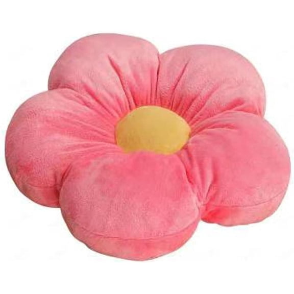 Pink Soft Cartoon Plush Chair Cushion Flower Plush Pillow Cartoon Flower Plush Sofa Cushion Gift Home Decoration