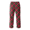thumbnail image 5 of GrmtClth Men's Fuzzy Plush Pajama Pants Trendy Flannel Fleece Comfort Soft Plaid Sleep Pant Fall Warm Fluffy Pj Pants with Pockets Deep Red XXXL, 5 of 6