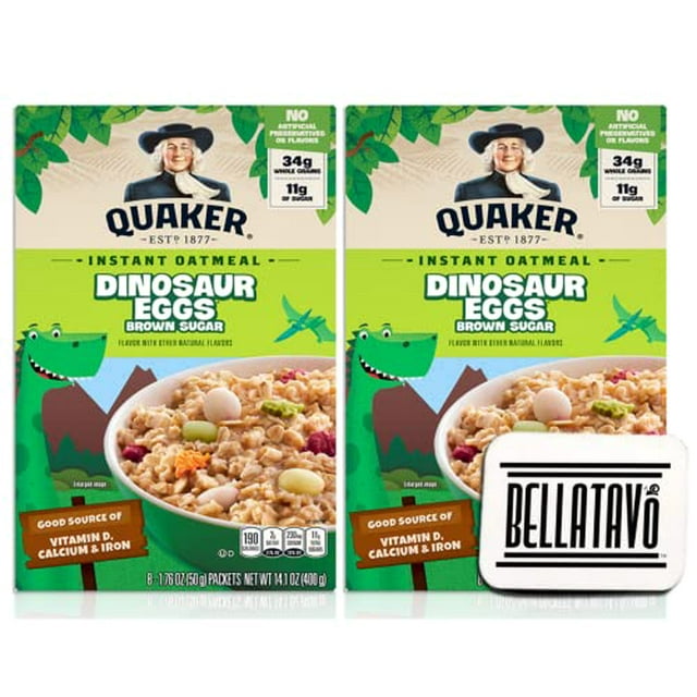 Dinosaur Egg Oatmeal Bundle. Includes Two14.1 Oz Boxes of Quaker